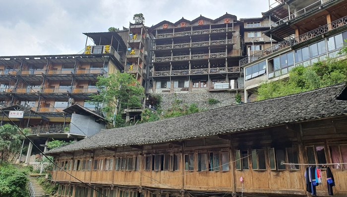 Blick in die Hotelanlage aus