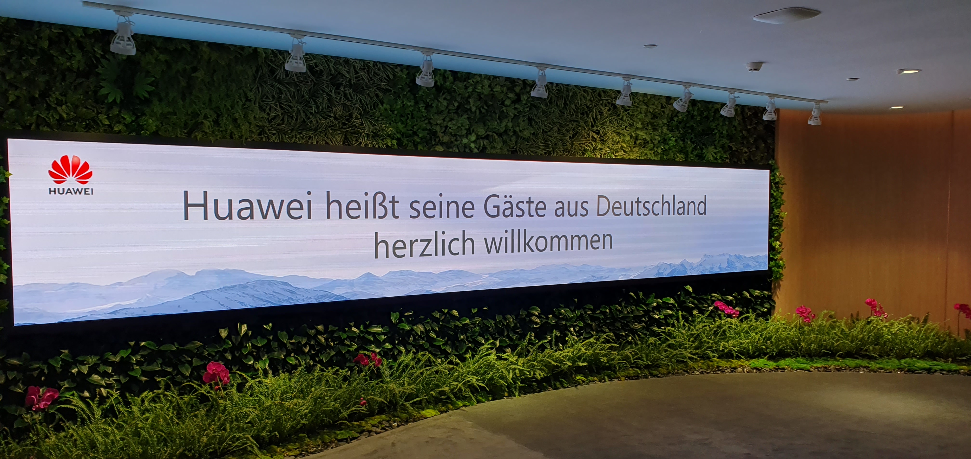 Besuch bei Huawei - Begrüßung