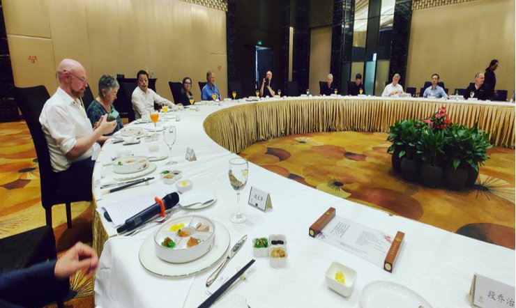 vor dem Mittagessen in Nanjing