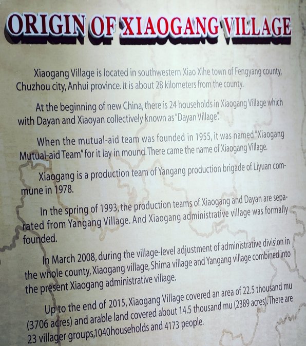 Bauern verteilen ihr Land in Xiaogang Cum